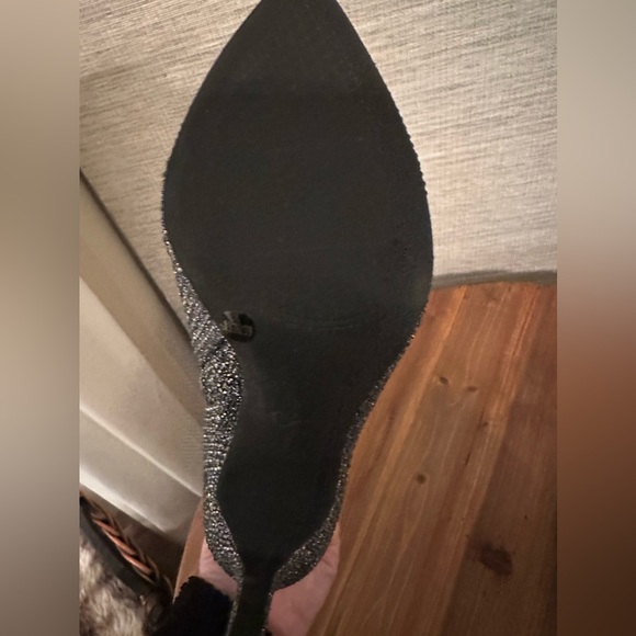 Worn Once - Jessica Simpson Pewter Multi Glitter Ankle Boot 8.5 w/4” spike heel - Picture 4 of 7